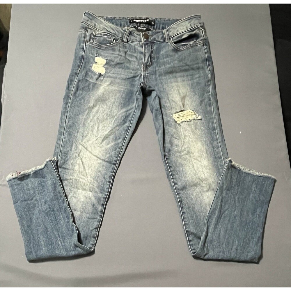 Dollhouse Jeans Women's Size 5 Distressed Charley Skinny Fit Stretch Denim